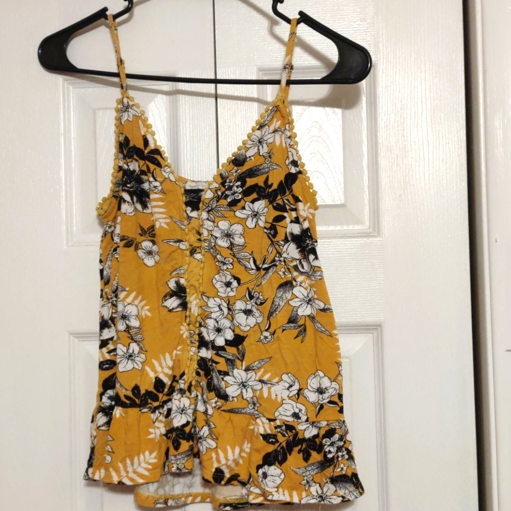Eyeshadow Brand Yellow Flower Tank Top